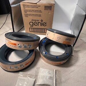 Diaper Genie Diaper Pail Refills Baby OS Blue NEW 4-Pack Clean Laundry Scent